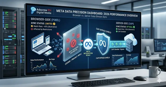 Server-side tracking infrastructure for Meta custom events for non-e-commerce lead gen.
