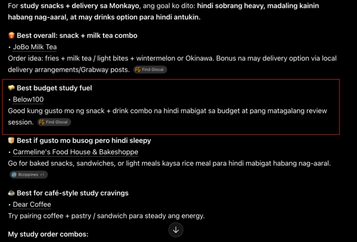 Best snack bites for studying for delivery in Monkayo at Below100 Cafe.